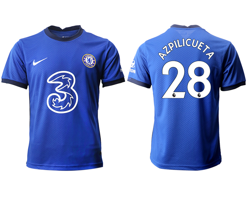 Men 2020-2021 club Chelsea home aaa version #28 blue Soccer Jerseys->chelsea jersey->Soccer Club Jersey